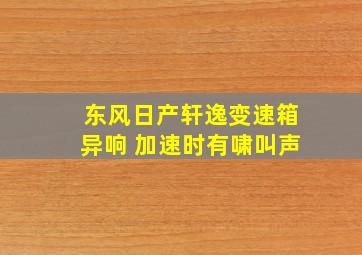 东风日产轩逸变速箱异响 加速时有啸叫声